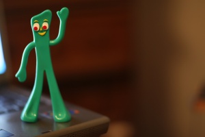 Gumby on a computer